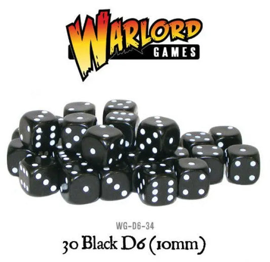 Warlord Games Würfel Schwarz (30)-Warlord Games-Radaddel