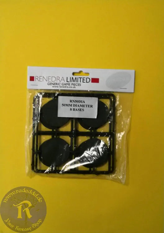 50mm runde Bases flach (8 Stück)-Renedra-Radaddel