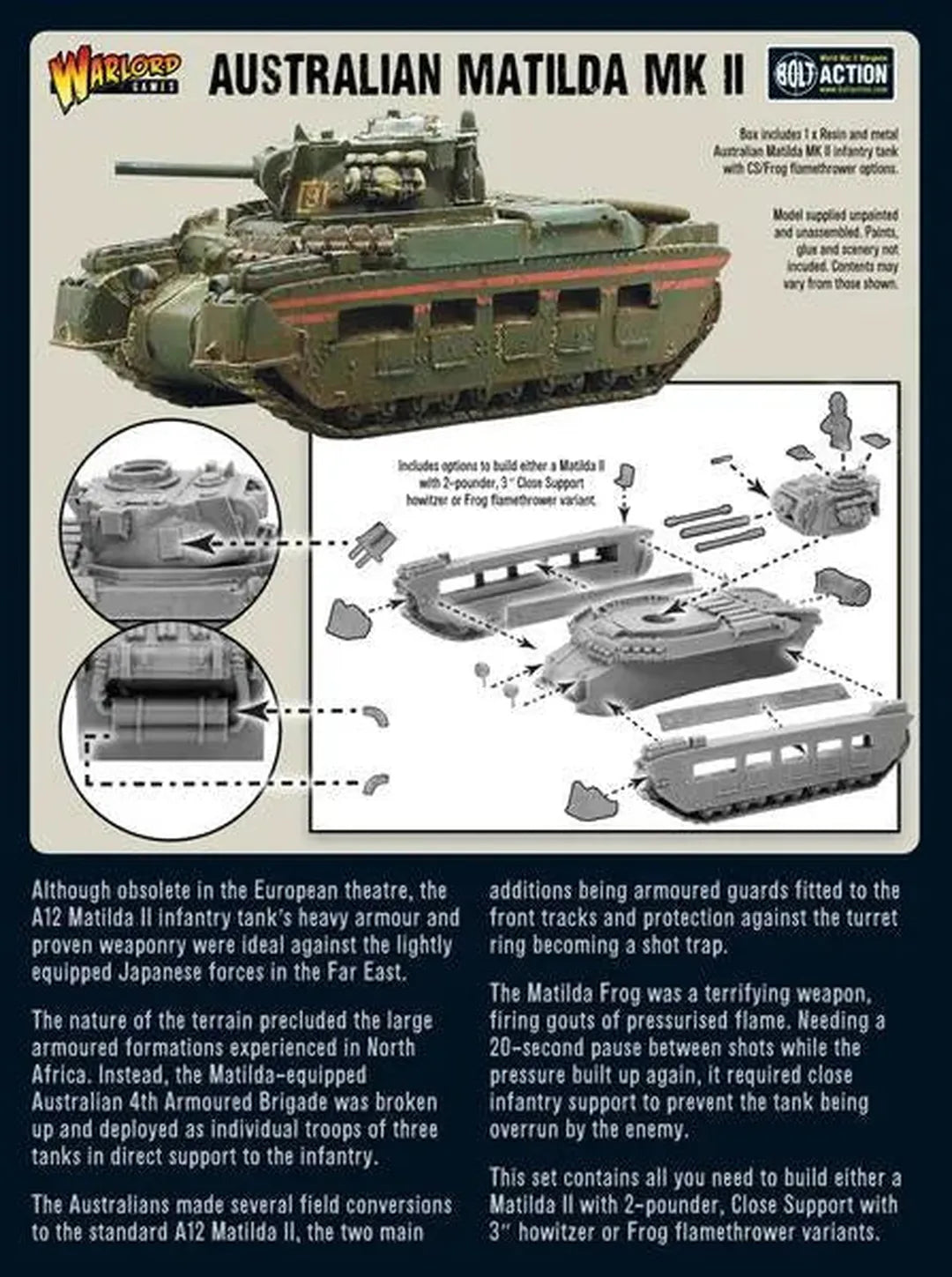 Australian Matilda II Infantry Tank-Warlord Games-Radaddel