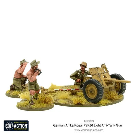 Afrika Korps Pak 36 Light Anti-tank Gun-Warlord Games-Radaddel