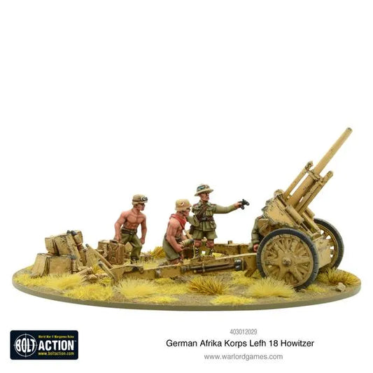 Afrika Korps LeFH 18 10.5cm Medium Artillery-Warlord Games-Radaddel