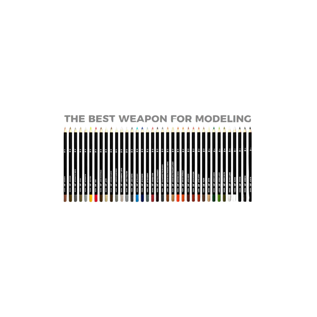 Watercolor Pencil Set Black and White-AK-Interactive-Radaddel