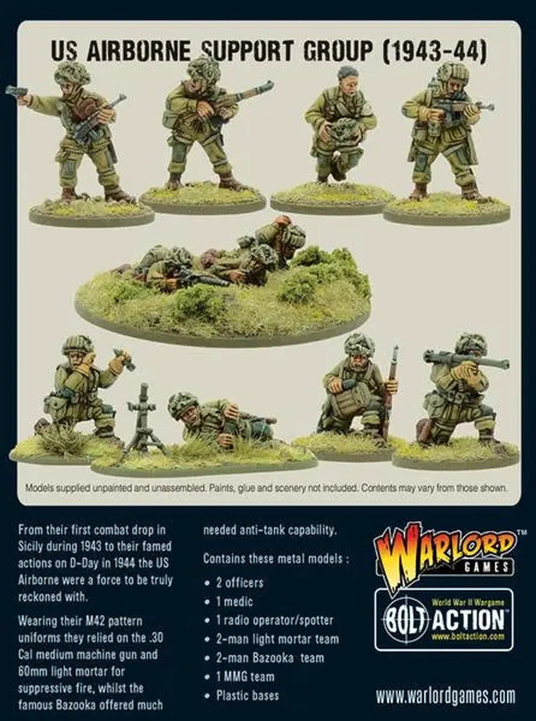 US Airborne Support Group (1943-44)-Warlord Games-Radaddel