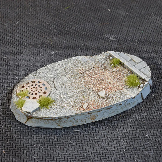 Ovale Urban Warfare Bases 60mm (x4)-Gamers Grass-Radaddel
