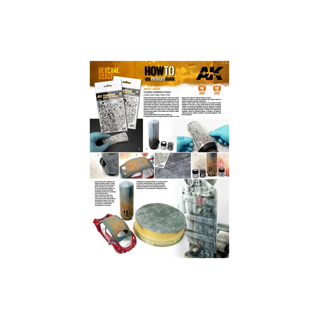 Flexible Airbrush Stencil 1-48 1-72-AK-Interactive-Radaddel