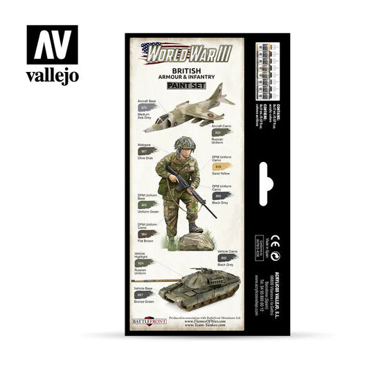 Model Color: WWIII British Armour & Infantry-Vallejo-Radaddel