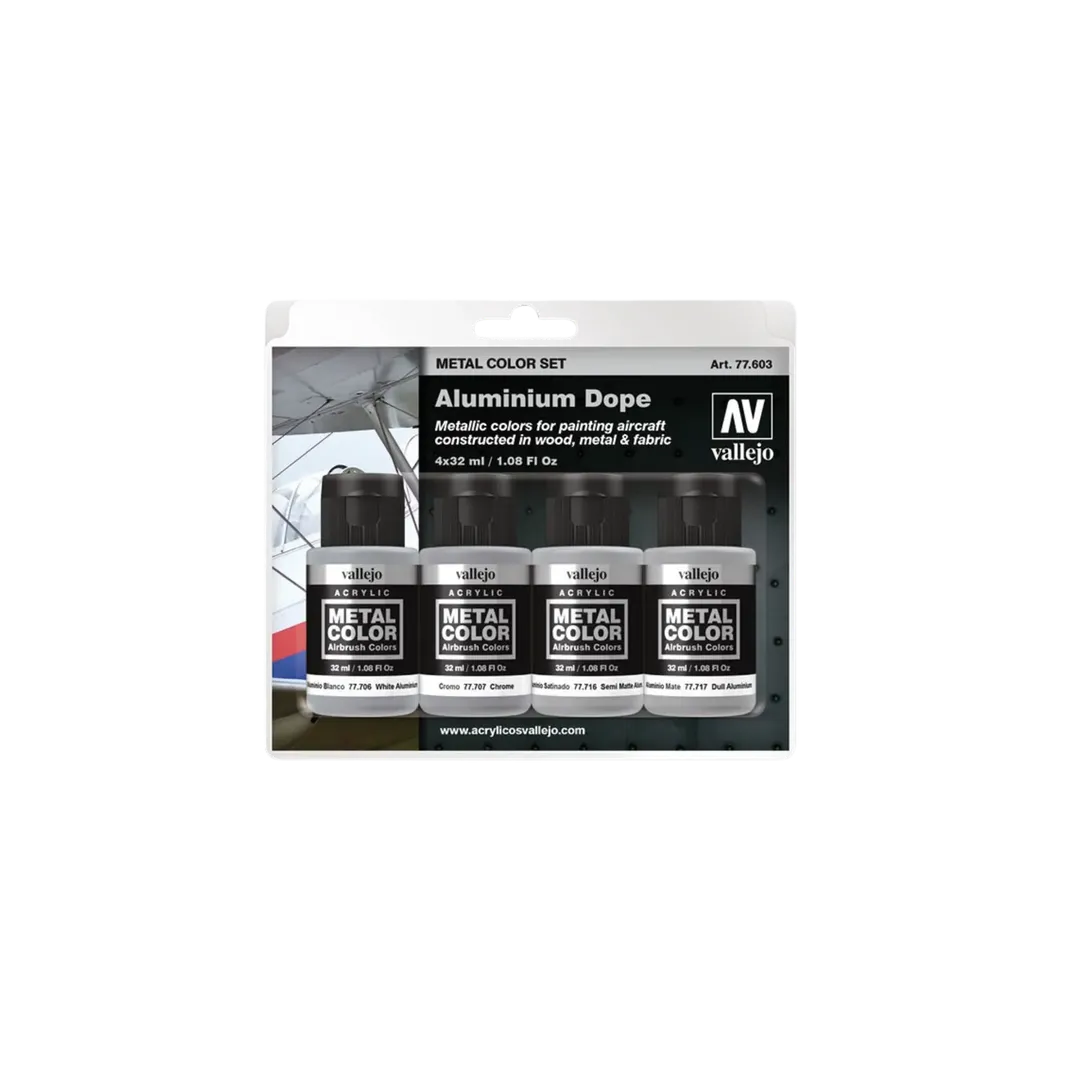 Vallejo Metal Set: Aluminium Dope-Vallejo-Radaddel