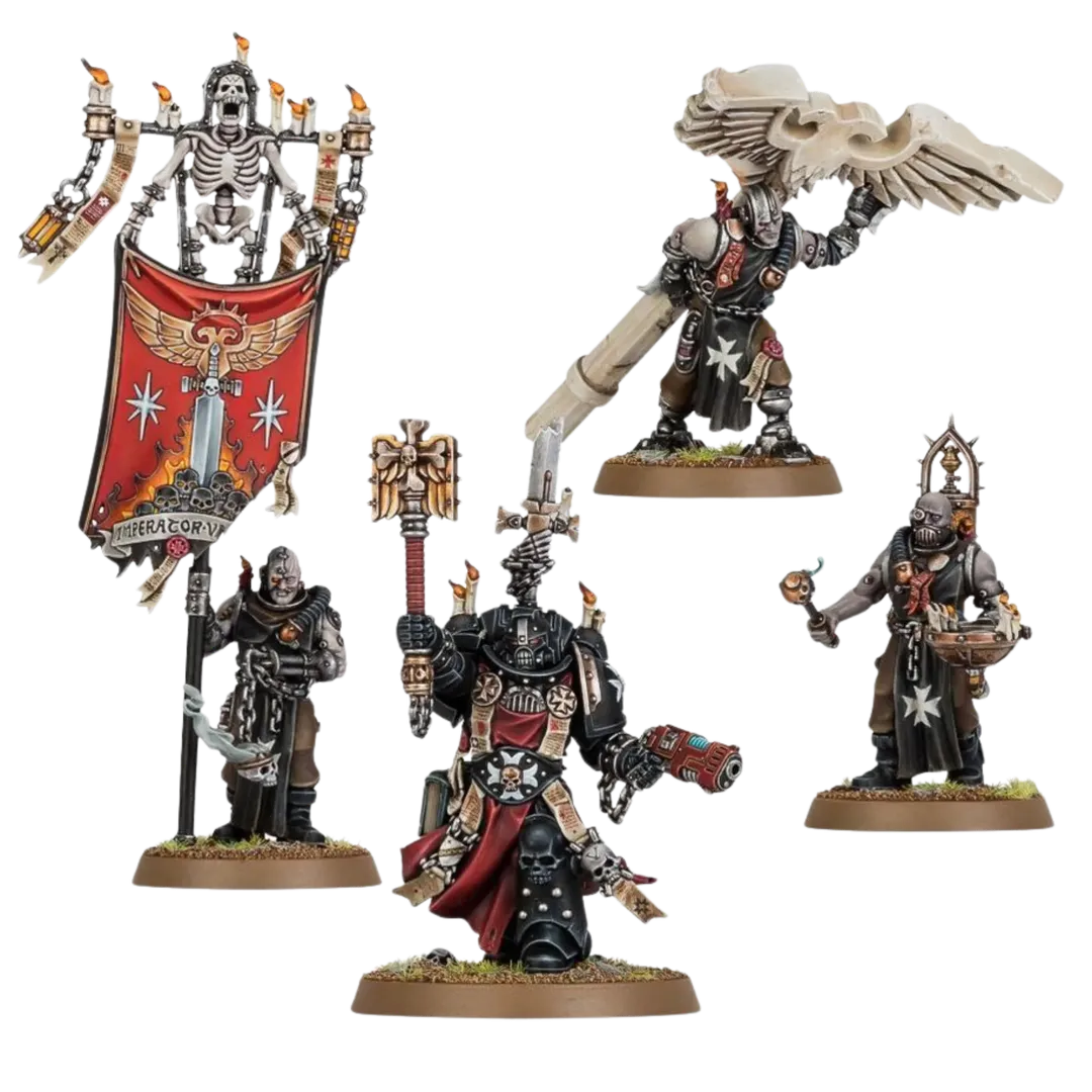 Black Templars: High Chaplain Grimaldus and Retinue-Games Workshop-Radaddel