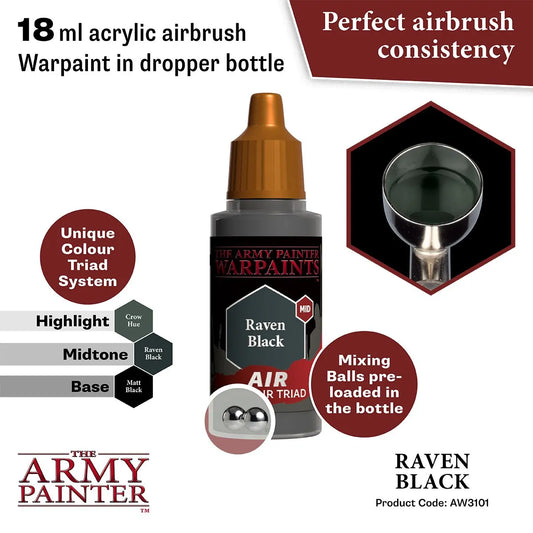 Air Warpaint Raven Black (02)-The Army Painter-Radaddel