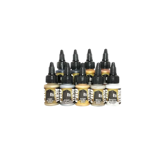 Pro Acryl Metallic Set (9x22ml)-Monument Hobbies-Radaddel