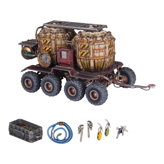 Necromunda: Promethium Tanks on Cargo-8 Ridgehauler Trailer-Games Workshop-Radaddel