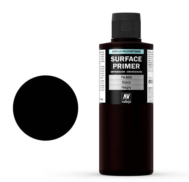 Vallejo Surface Primer Black 200 ml 74602-Vallejo-Radaddel