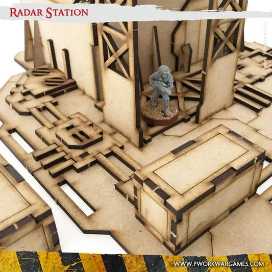 MDF Terrain Radar Station-PWork Wargames-Radaddel