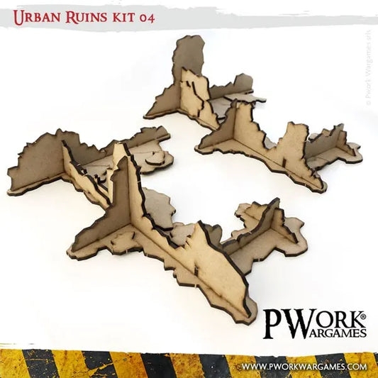 MDF Terrain Urban Ruins 04-PWork Wargames-Radaddel
