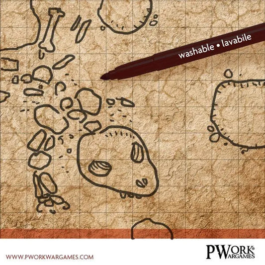RPG Rewritable Combat Map Desert 30x30"-PWork Wargames-Radaddel
