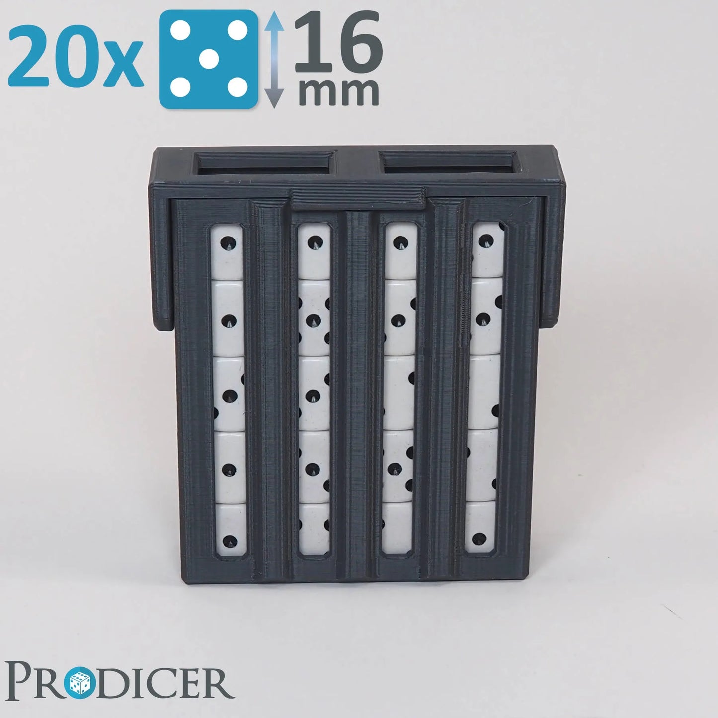 Dice Pro Keeper - 16mm | Eisengrau-ProDicer-Radaddel