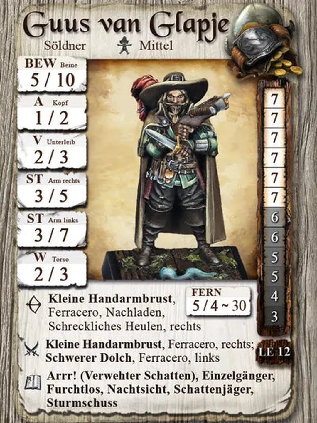 Guus van Glapje | Söldner-Freebooter Miniatures-Radaddel