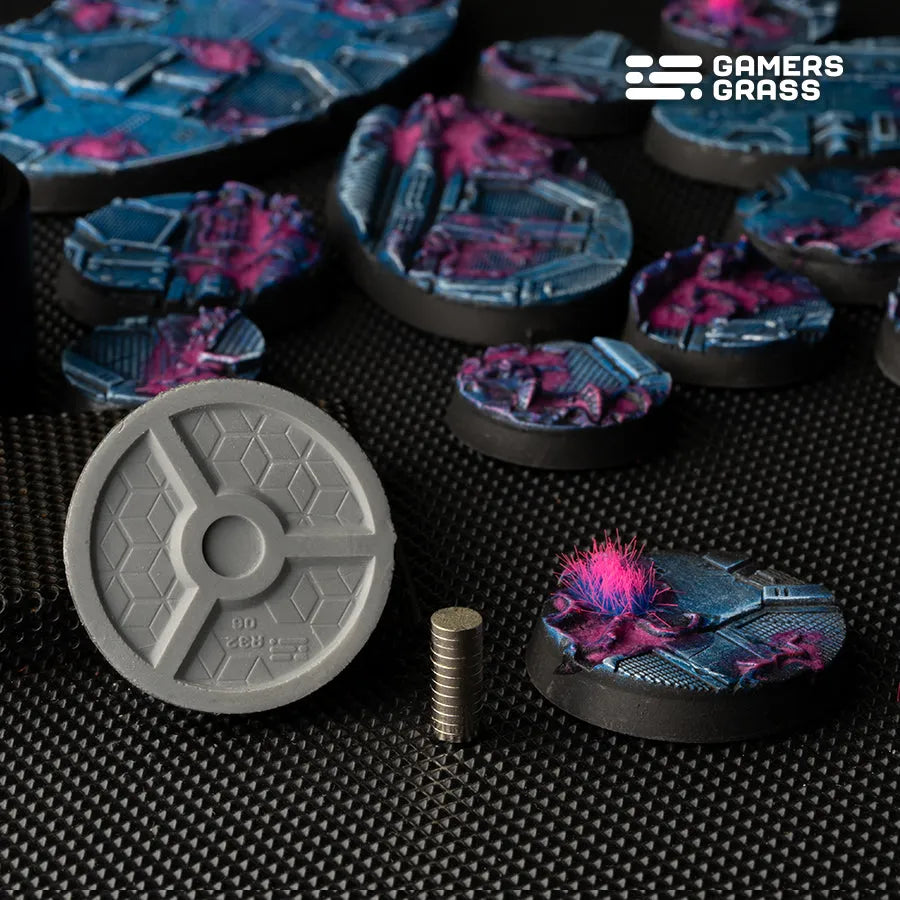 Alien Infestation Bases Round 32mm (x8)-Gamers Grass-Radaddel