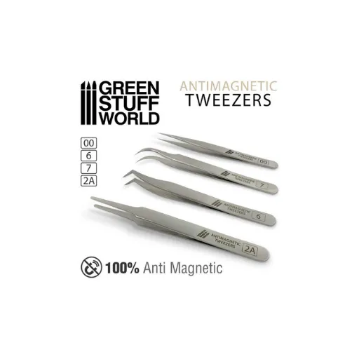 100% Anti-magnetische QUARTZ PINZETTEN-Greenstuff World-Radaddel