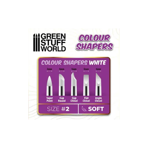 Modellierpinsel - Colour Shaper - Grösse 2 - Weiß weich-Greenstuff World-Radaddel