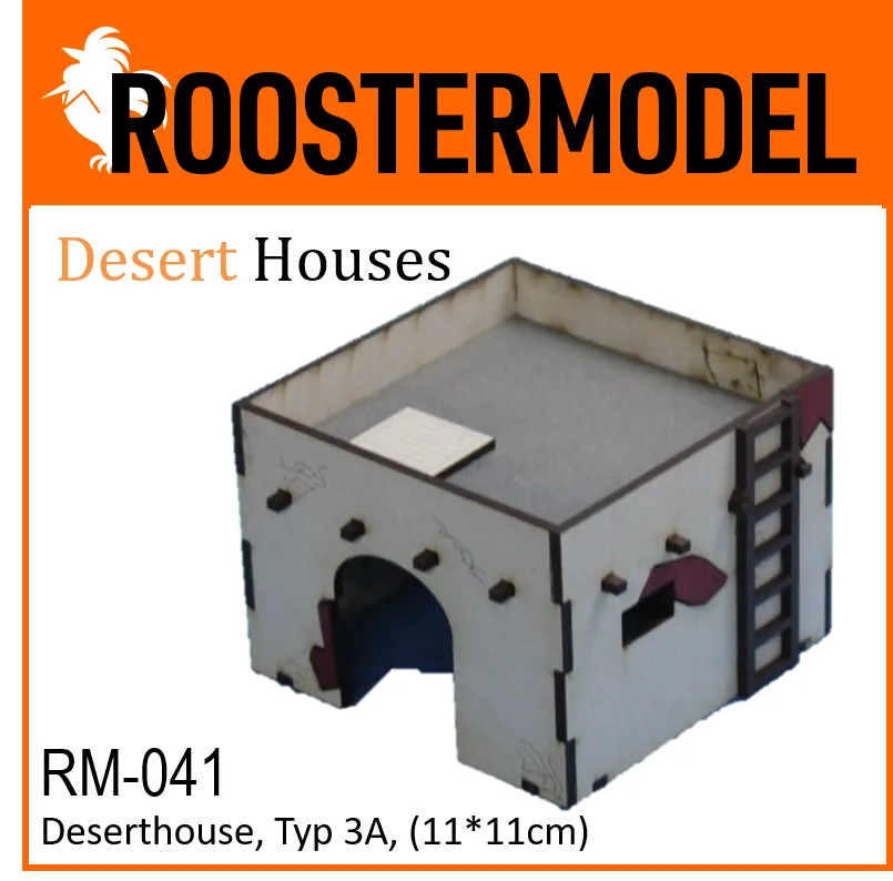 Deserthouse, Typ 3A, (11*11cm)-Roostermodel-Radaddel