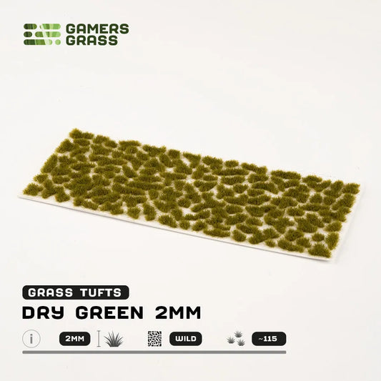 Dry Green 2mm Tufts-Gamers Grass-Radaddel
