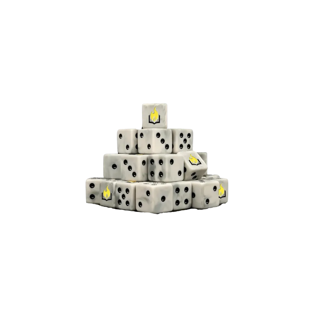 Flaming Book Square 16mm (25 Stück)-Baron of Dice-Radaddel