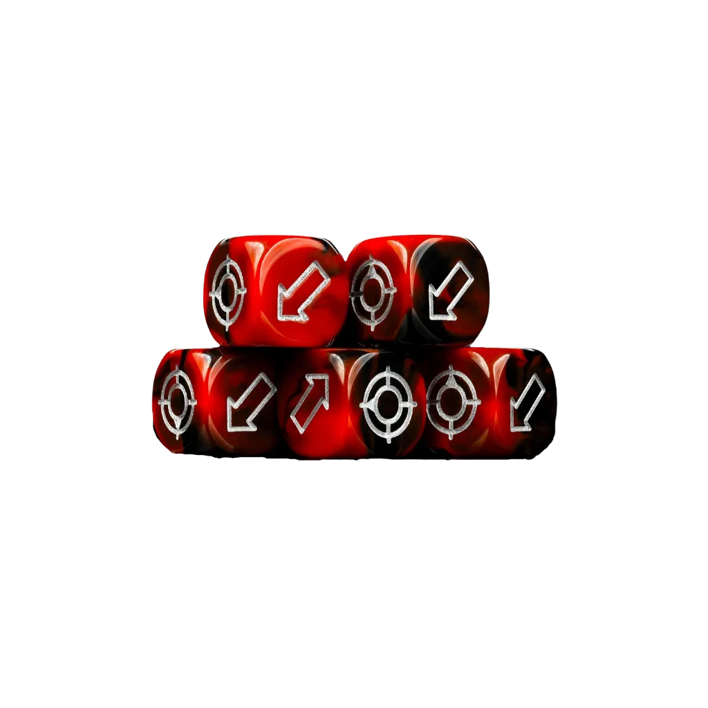 Scatter Dice Chaos Red Round (5 Stück)-Baron of Dice-Radaddel