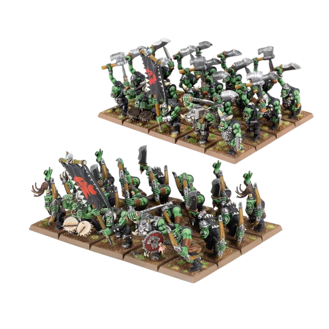 Orc & Goblin: Orc Boyz & Orc Arrer Boyz Mobs-Games Workshop-Radaddel