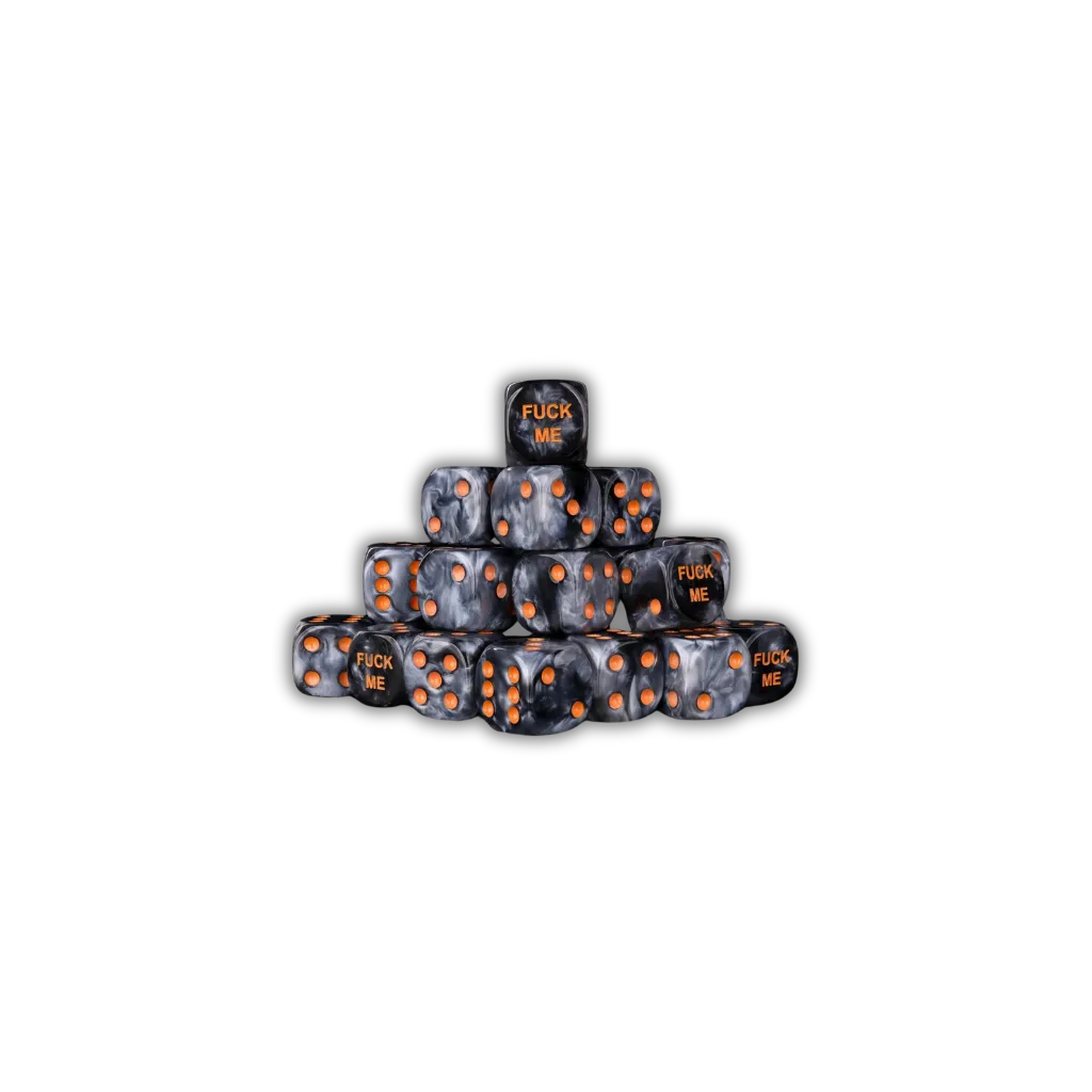 Fuck Me, Bad Dice Silver Round 16mm (25 Stück)-Baron of Dice-Radaddel