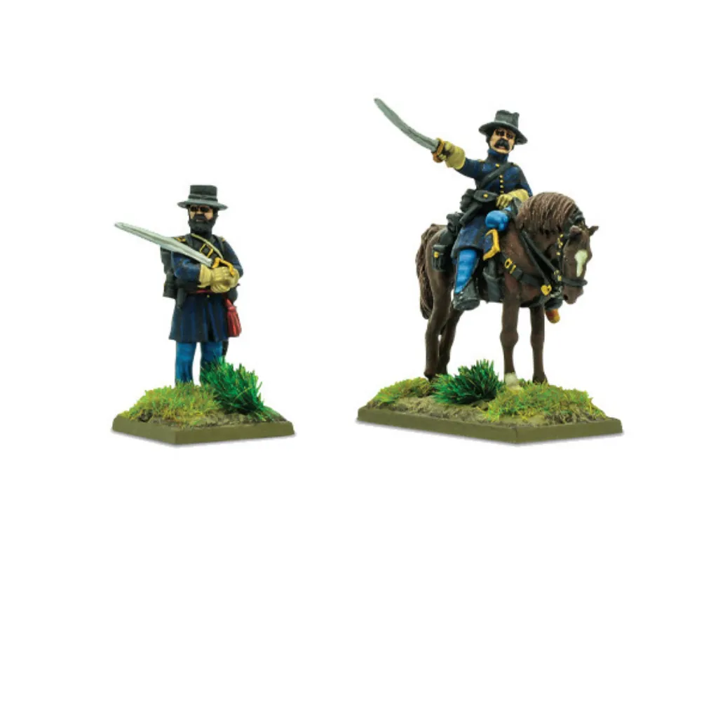 Union Officers Standing B (Foot & Mounted)-Warlord Games-Radaddel