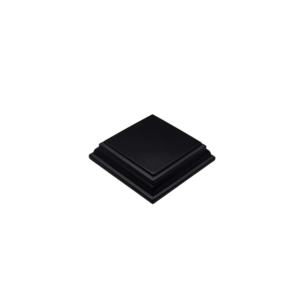 Quadratischer Ausstellungssockel 4x4 cm - Schwarz-Greenstuff World-Radaddel
