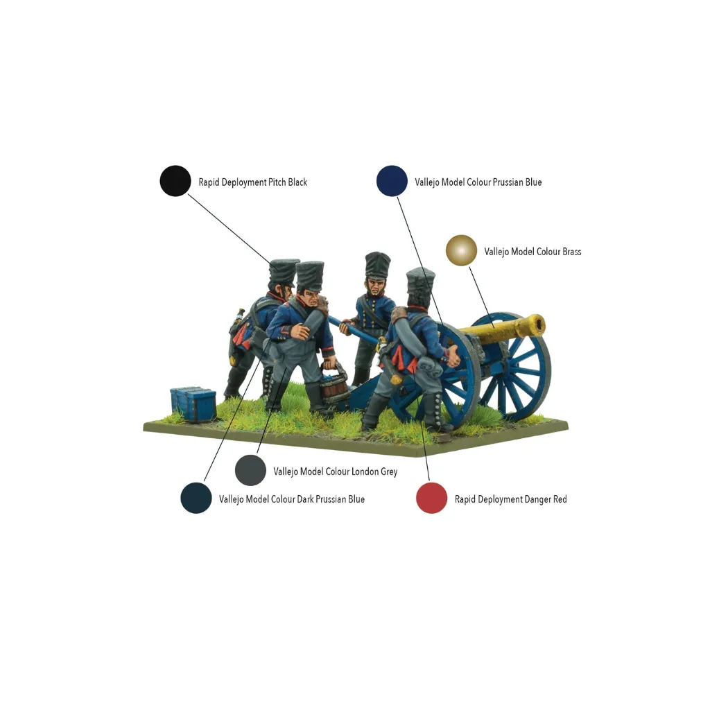 Napoleonic Prussian Foot Artillery with 6- or 12-Pdr (1813-15)-Warlord Games-Radaddel