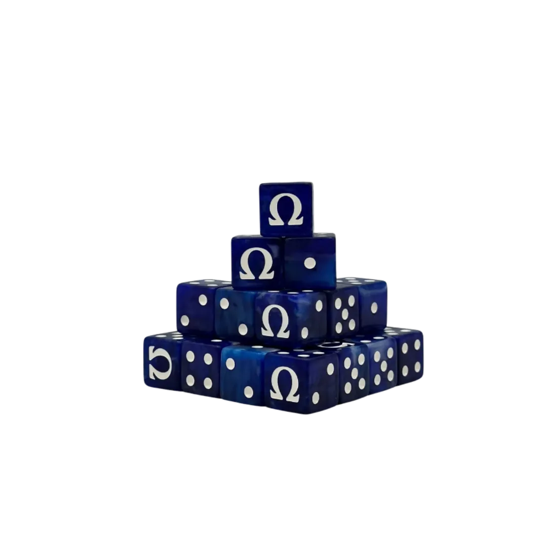 Omega White Dice 16mm Square (25 Stück)-Baron of Dice-Radaddel