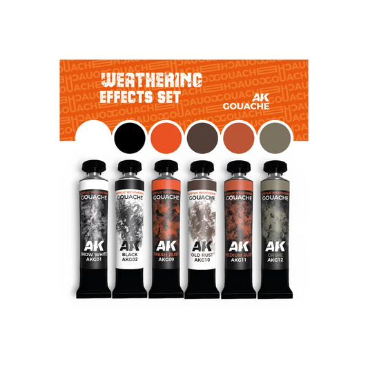 AK Gouaches Weatherings Effects Set-AK-Interactive-Radaddel