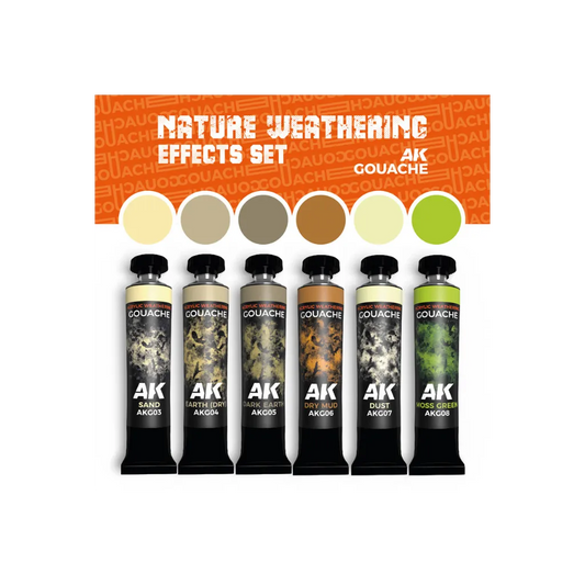 AK Gouaches Nature Weathering Effects Set-AK-Interactive-Radaddel