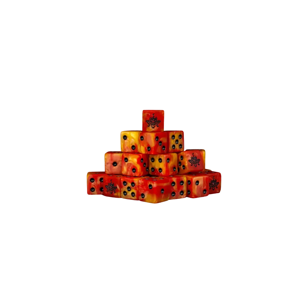 Fire Demon Dice Square 16mm (25 Stück)-Baron of Dice-Radaddel