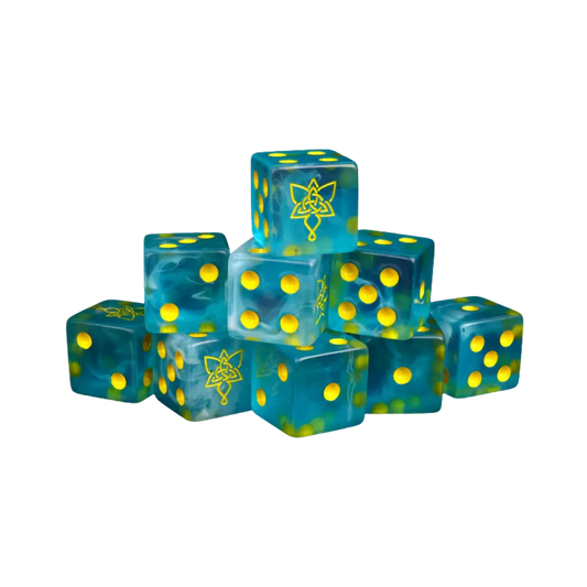 Elven Trinket - Elven Blue Dice Square 16mm (25 Stück)-Baron of Dice-Radaddel
