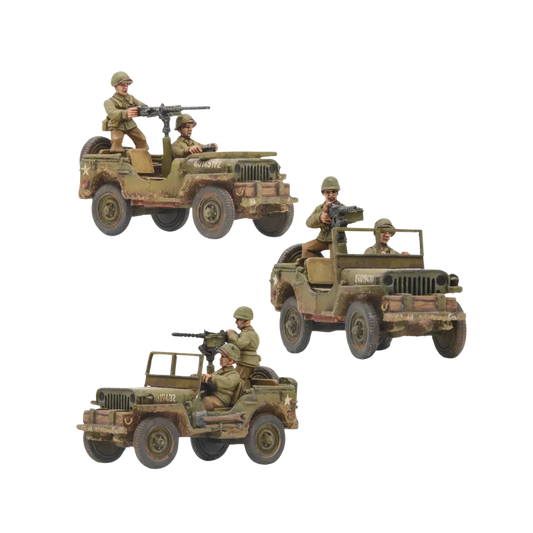 Go Everywhere! US Jeep Armoured Platoon-Warlord Games-Radaddel