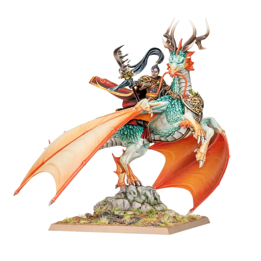 Grand Cathay: Shugengan Lord on Great Spirit Longma-Games Workshop-Radaddel