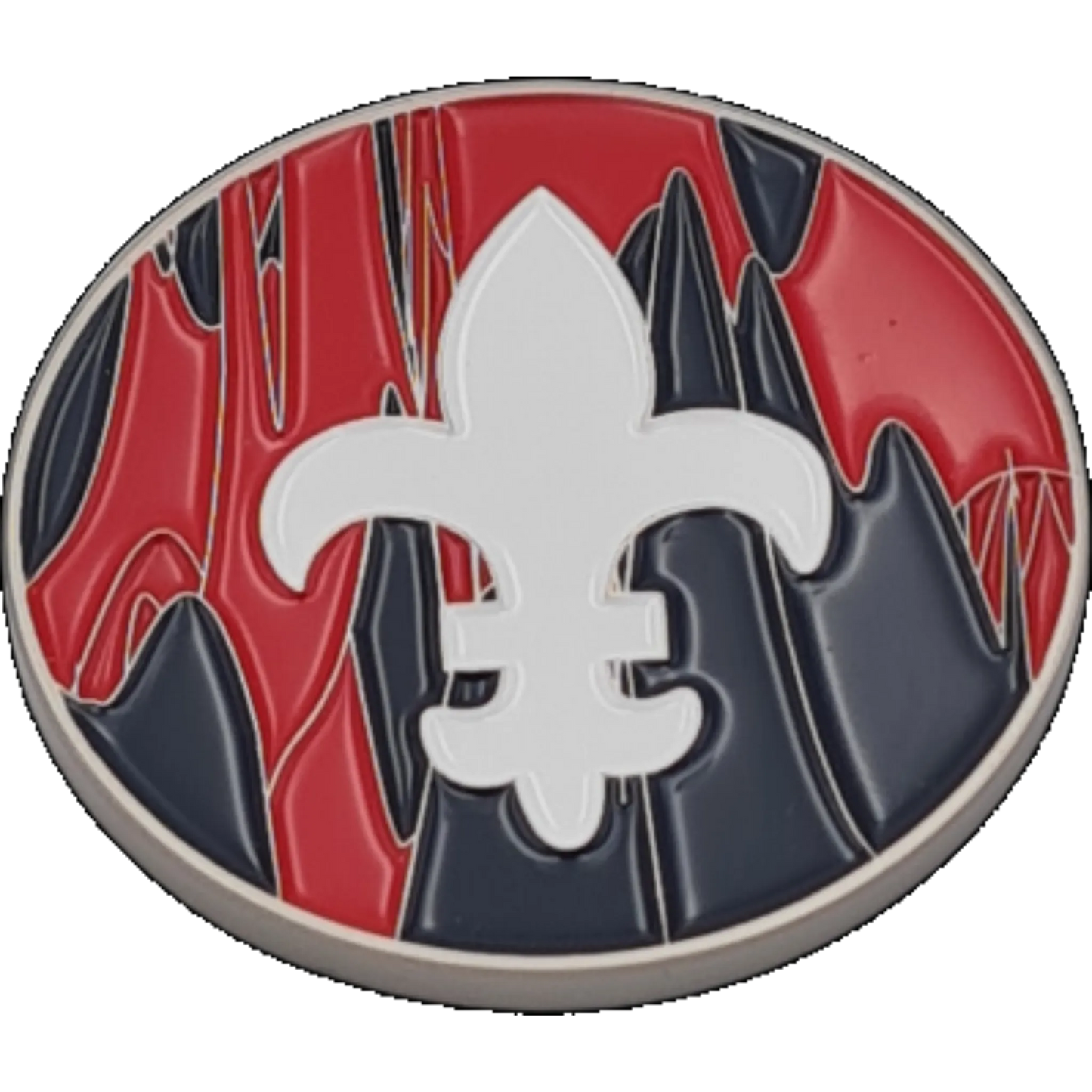 40mm Metal Coin - Fleur De Lis - Red-Baron of Dice-Radaddel
