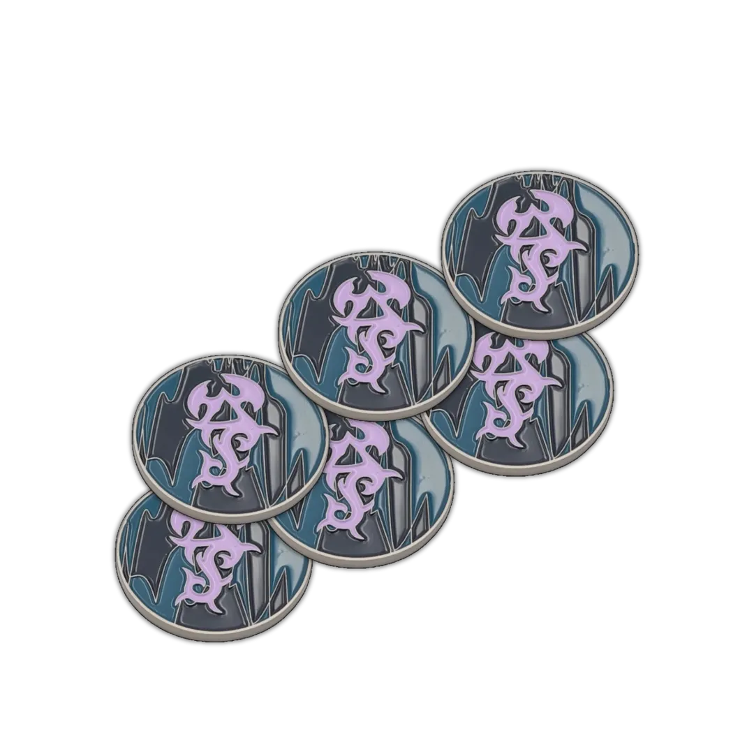 40mm Metal Coin Set - Dreaded Ones (6 Stück)-Baron of Dice-Radaddel