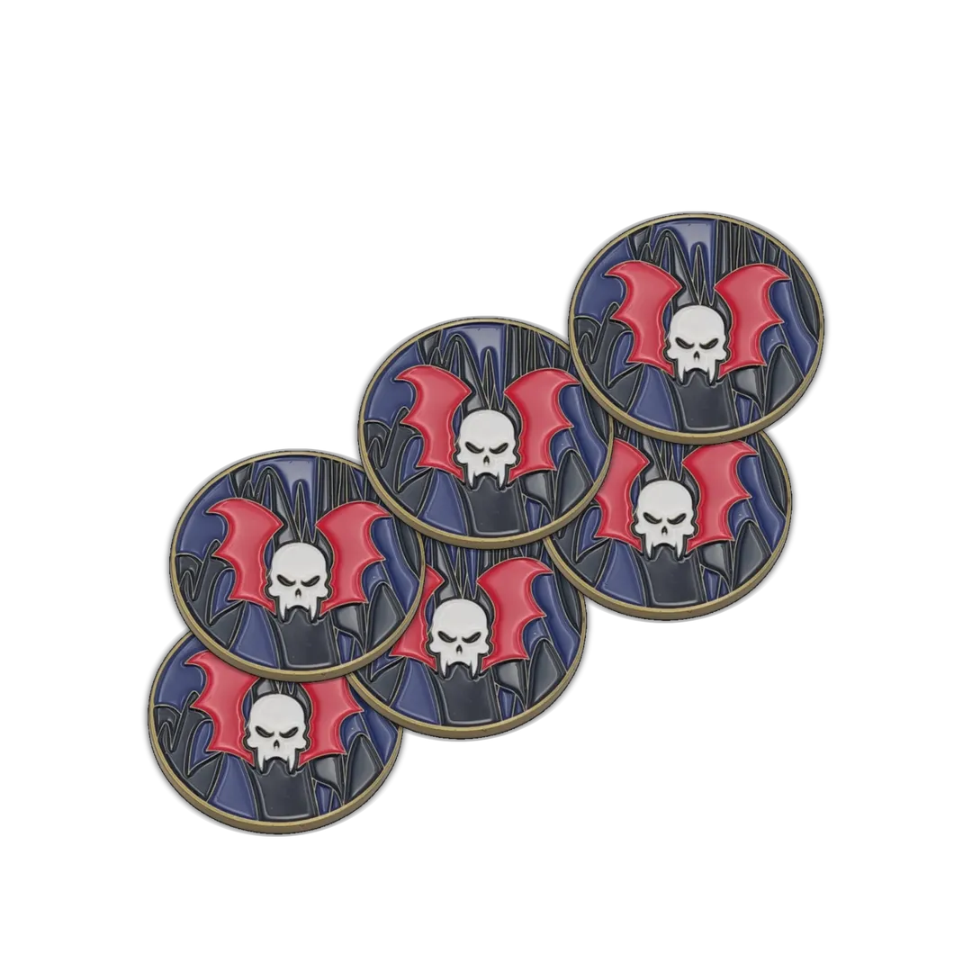 40mm Metal Coin Set - Lords of the Night (6 Stück)-Baron of Dice-Radaddel