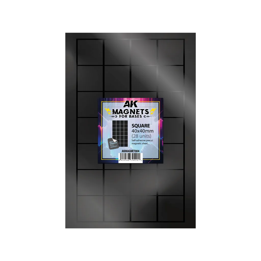 AK Vorgeschnittene Magnete - Quadrate 40 x 40mm-AK-Interactive-Radaddel
