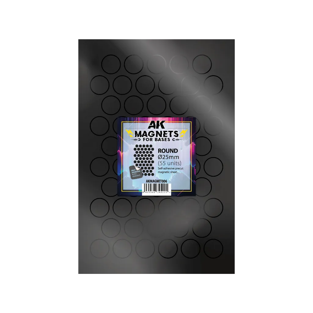 AK Vorgeschnittene Magnete - Rund 25mm-AK-Interactive-Radaddel