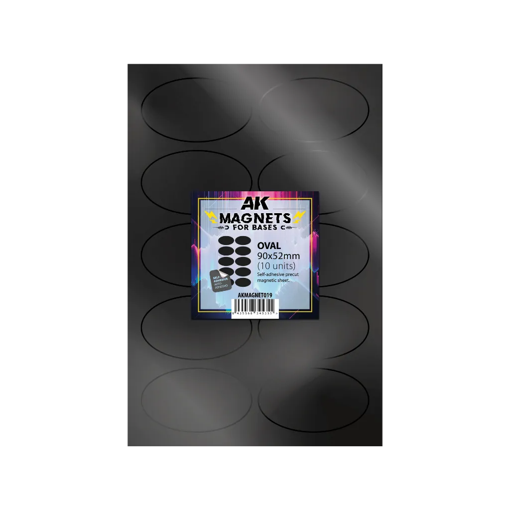 AK Vorgeschnittene Magnete - Oval 90 x 52mm-AK-Interactive-Radaddel