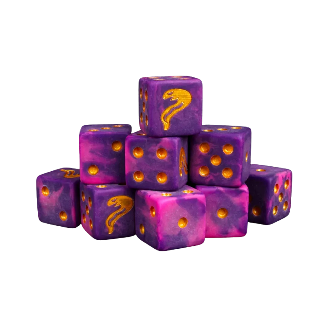 Black Serpent Dice 16mm Square (10 Stück)-Baron of Dice-Radaddel