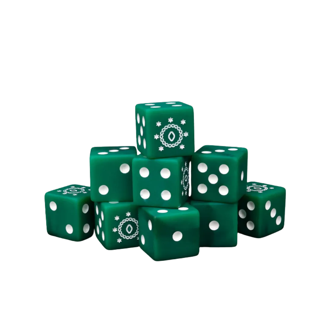Green Kingdom Dice 16mm Square (10 Stück)-Baron of Dice-Radaddel