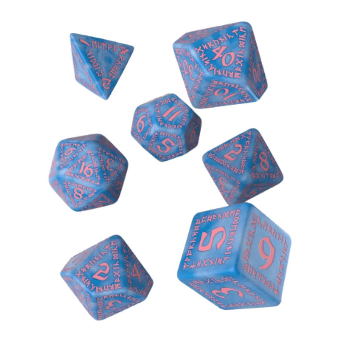 Runic Glacier & pink Dice Set (7)-QW Sp. z o.o. UL-Radaddel