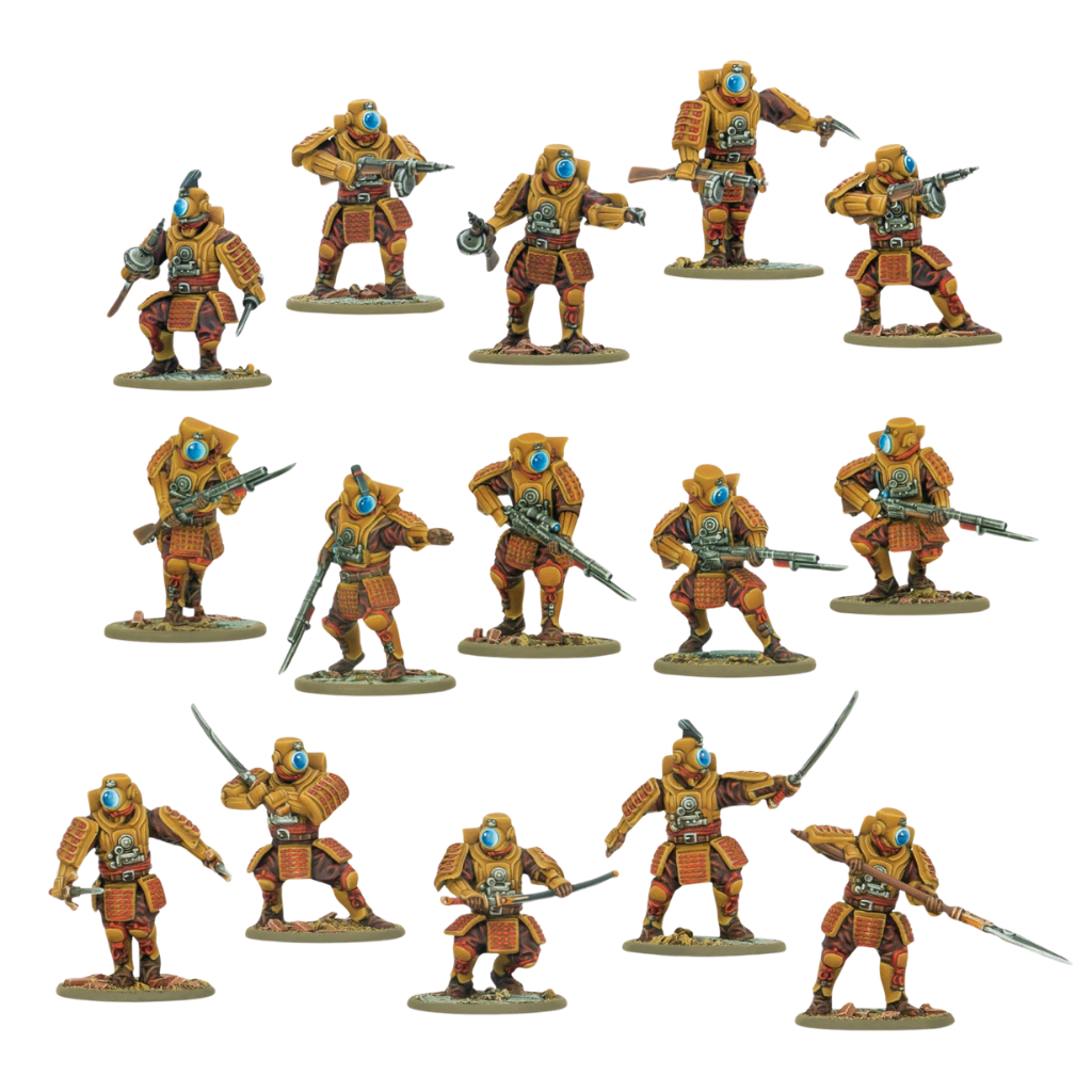 Konflikt '47 Empire of Japan Ghost Warriors Infantry Squad-Warlord Games-Radaddel